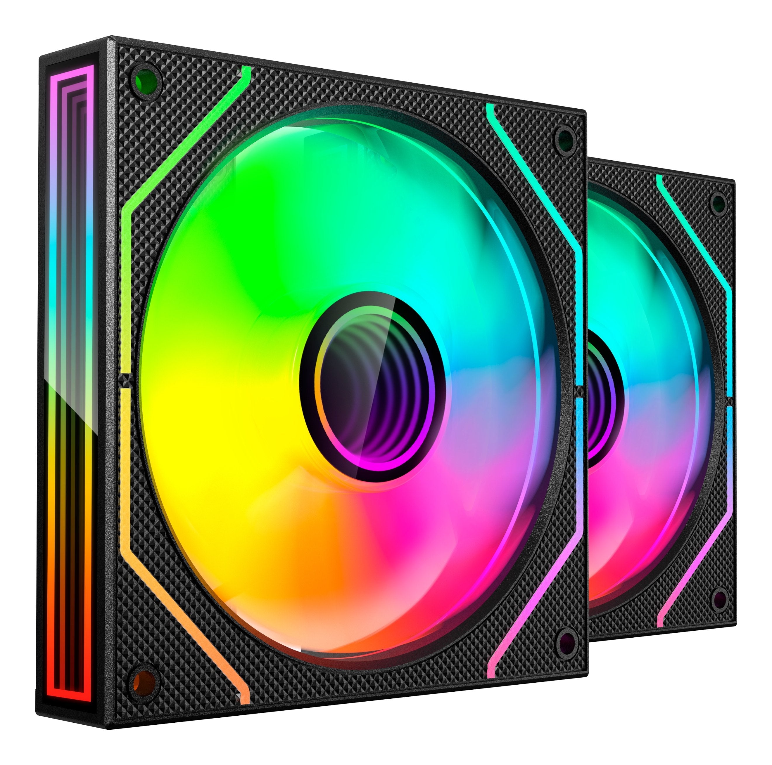 Kit 2 Ventiladores Auxiliar Mf-3d Pro Negro Mars Gaming <Div Class='Especificaciones'>. 2x Ventiladores 120mm / Argb / Control Remoto /  Hasta 1600 Rpm.