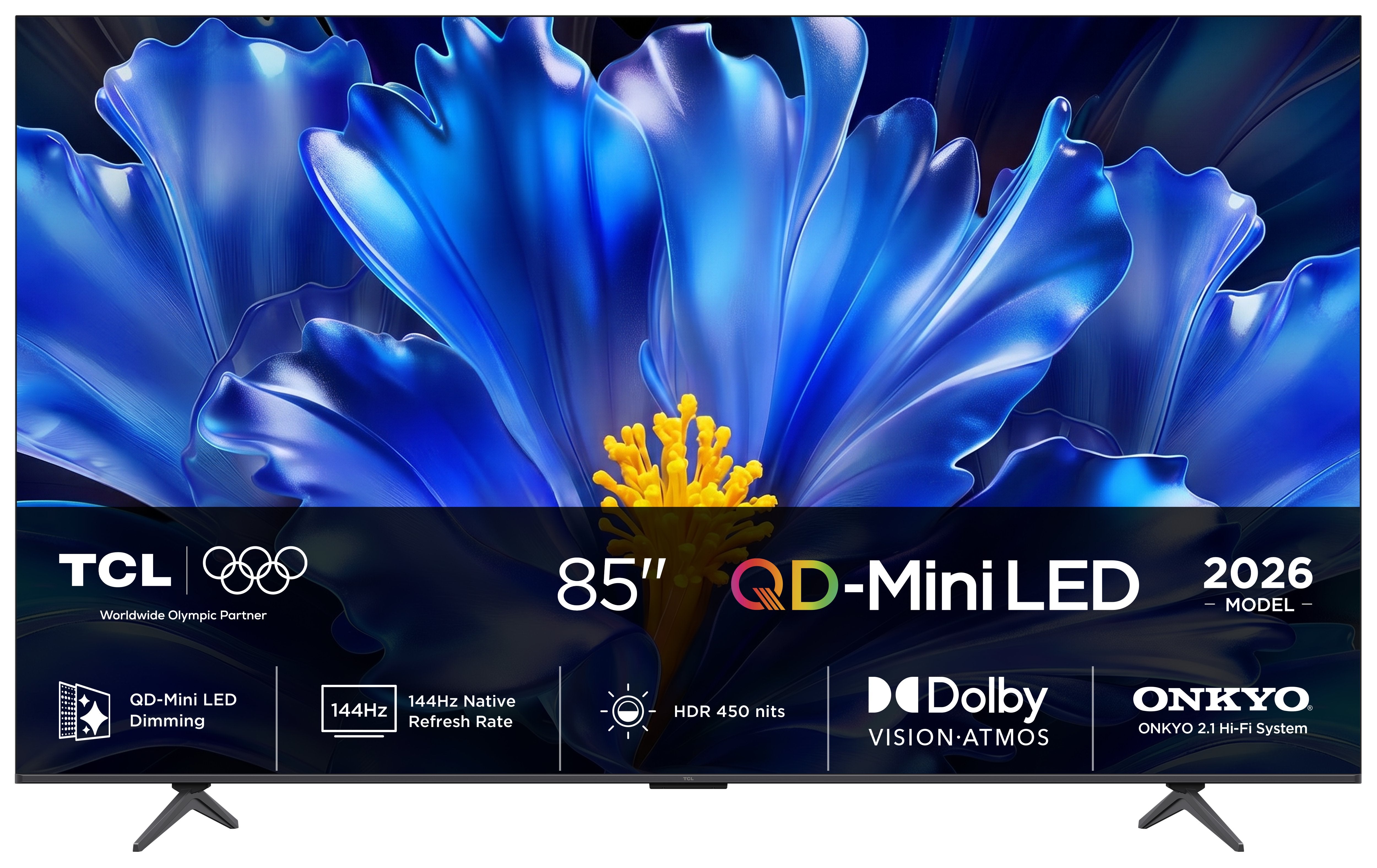 Tcl 85qled810l (214.8 Cm (85 Zoll), Negro, Ultrahd/4k, Mini-Led, 144hz Panel) 85qled810l