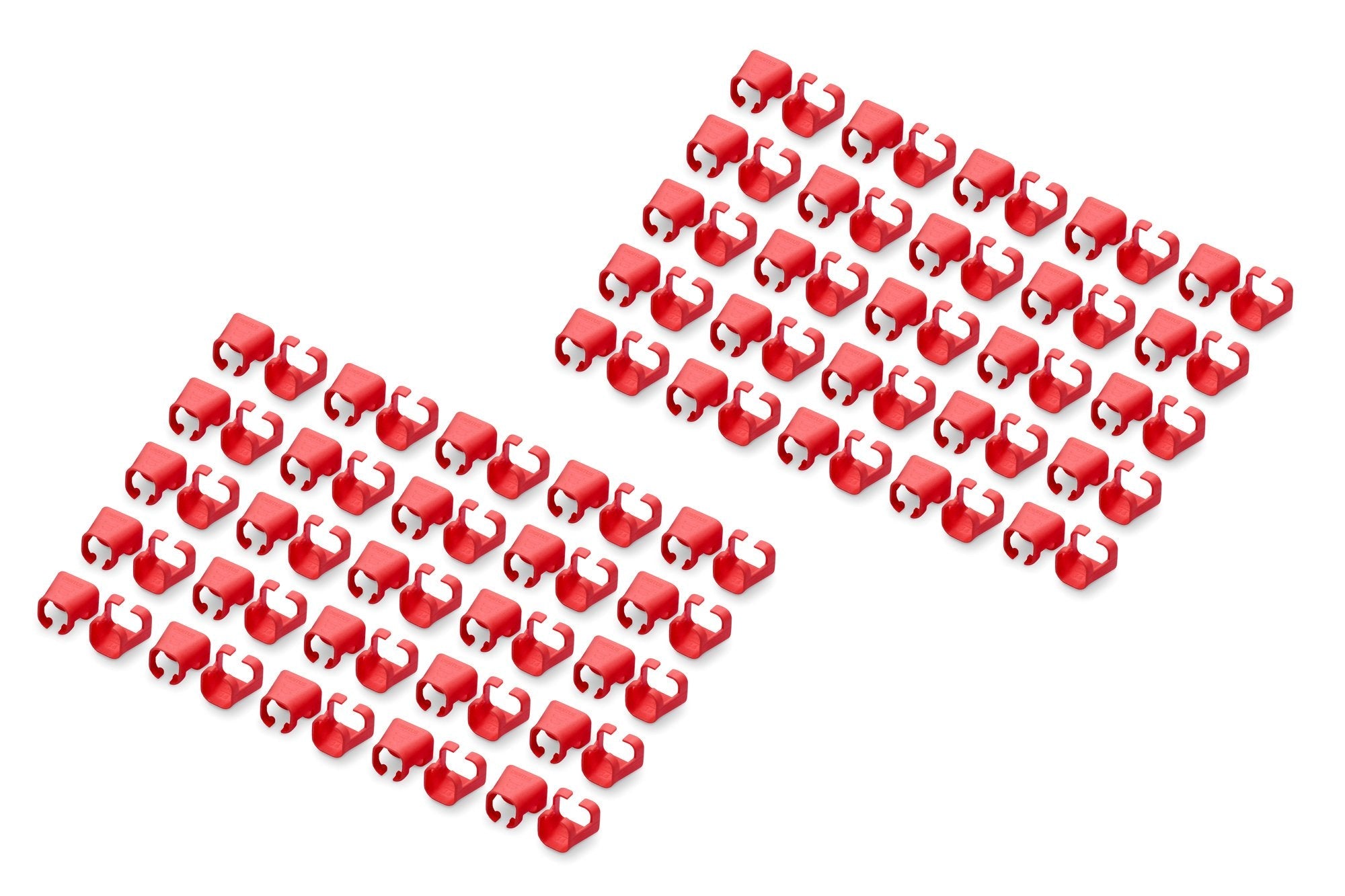 Clips Para Cable Rj 45 Color Rojo, 100 Uds