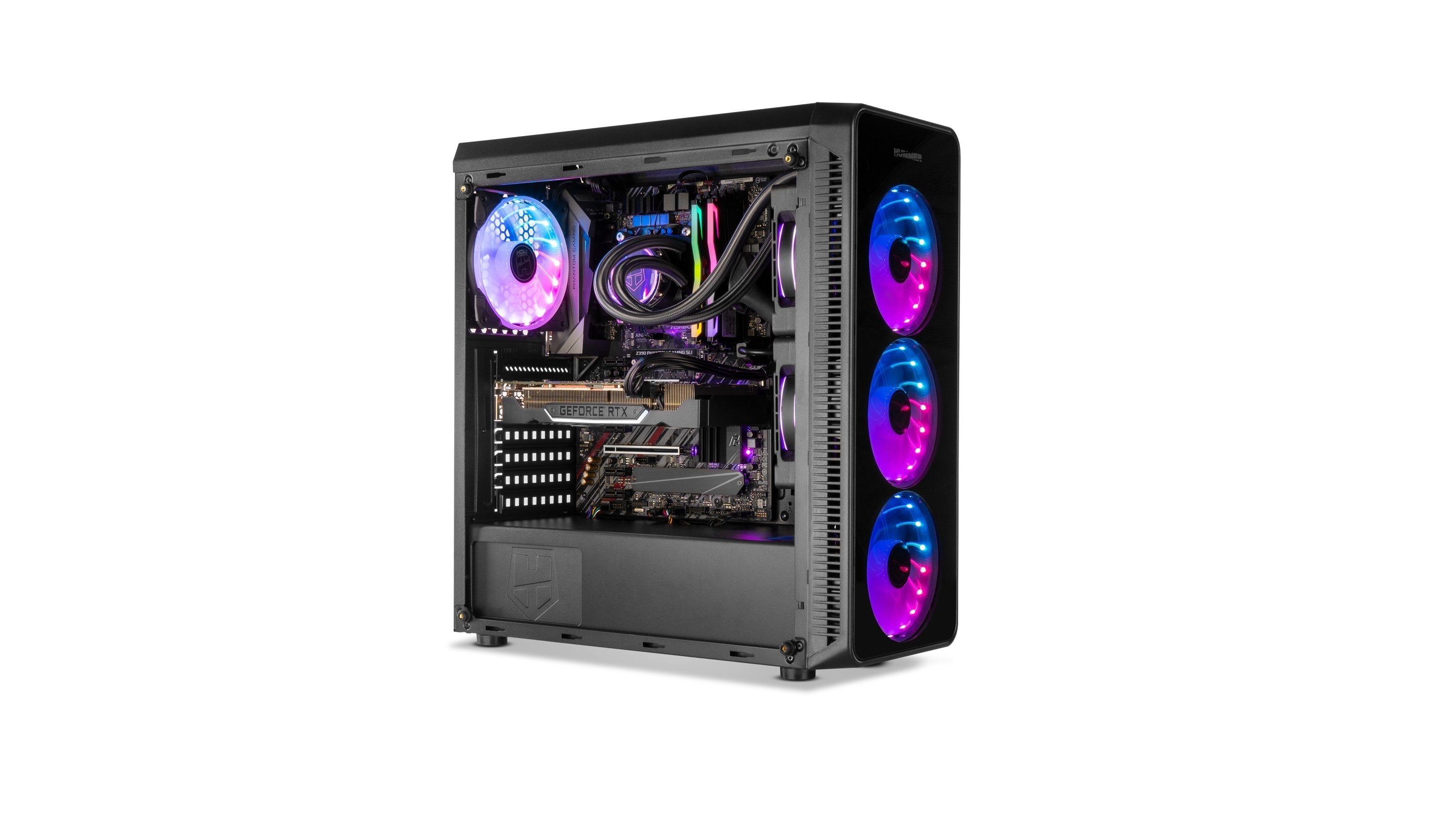 Caja Pc Nox Atx Hummer Tgm Rainbow 1xusb3.0 2xusb2.0 Negro Rgb