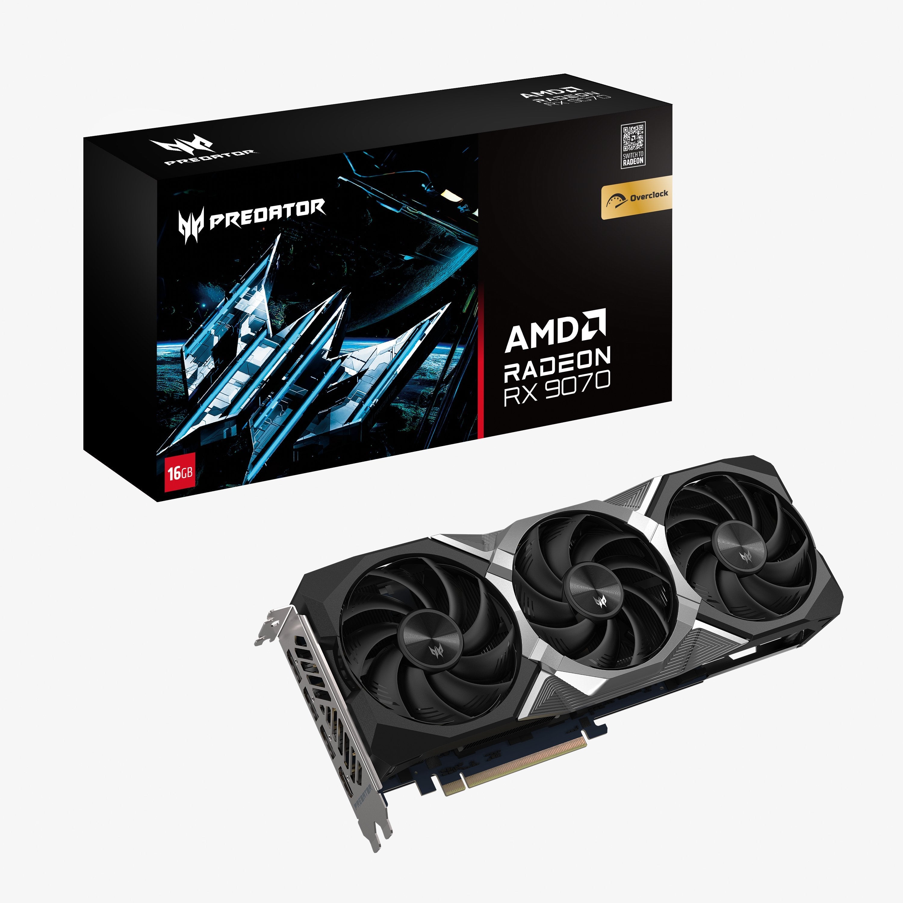 Tarjeta Grafica Acer Predator Bifrom Amd Rx9070 Oc 16gb Gddr6 1xhdmi 3xdp