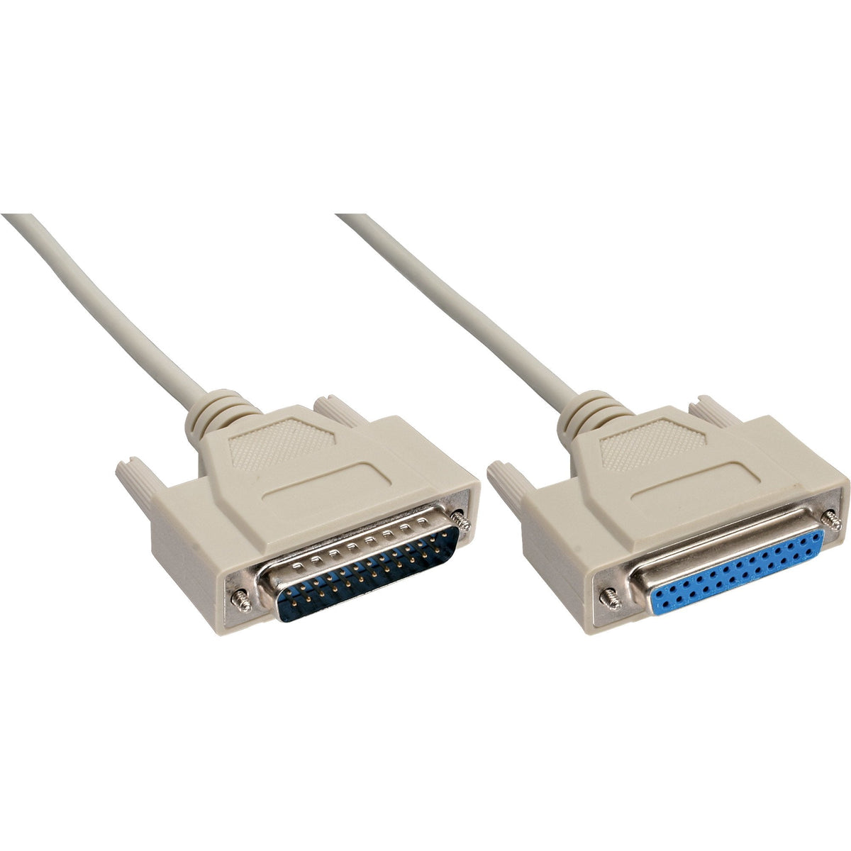Cable Serie Inline Moldeado Db25 Macho A Hembra Gris 20m