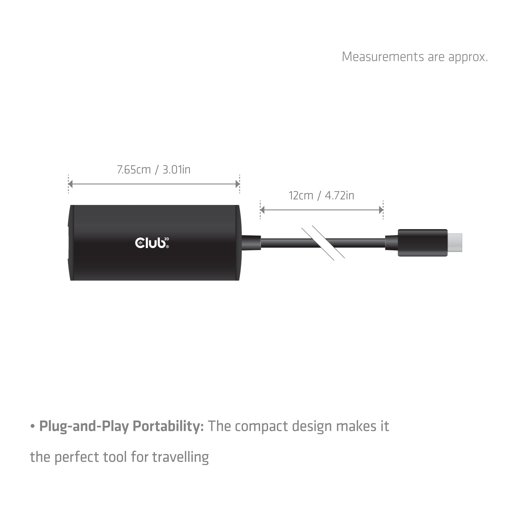 Club3d Adaptador Usb-C > Rj45 10gbps M H Retail
