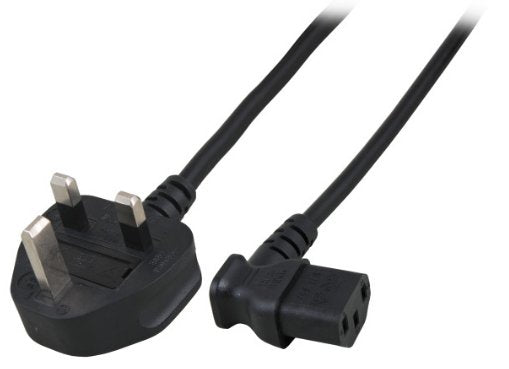 Efb Netzleitung Uk Bs1363a-C13 90 , Schwarz, 1,8 M, 3 X 0,75 Mm