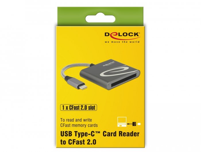 Delock Usb Type-C Card Reader Für Cfast 2.0 Speicherkarten
