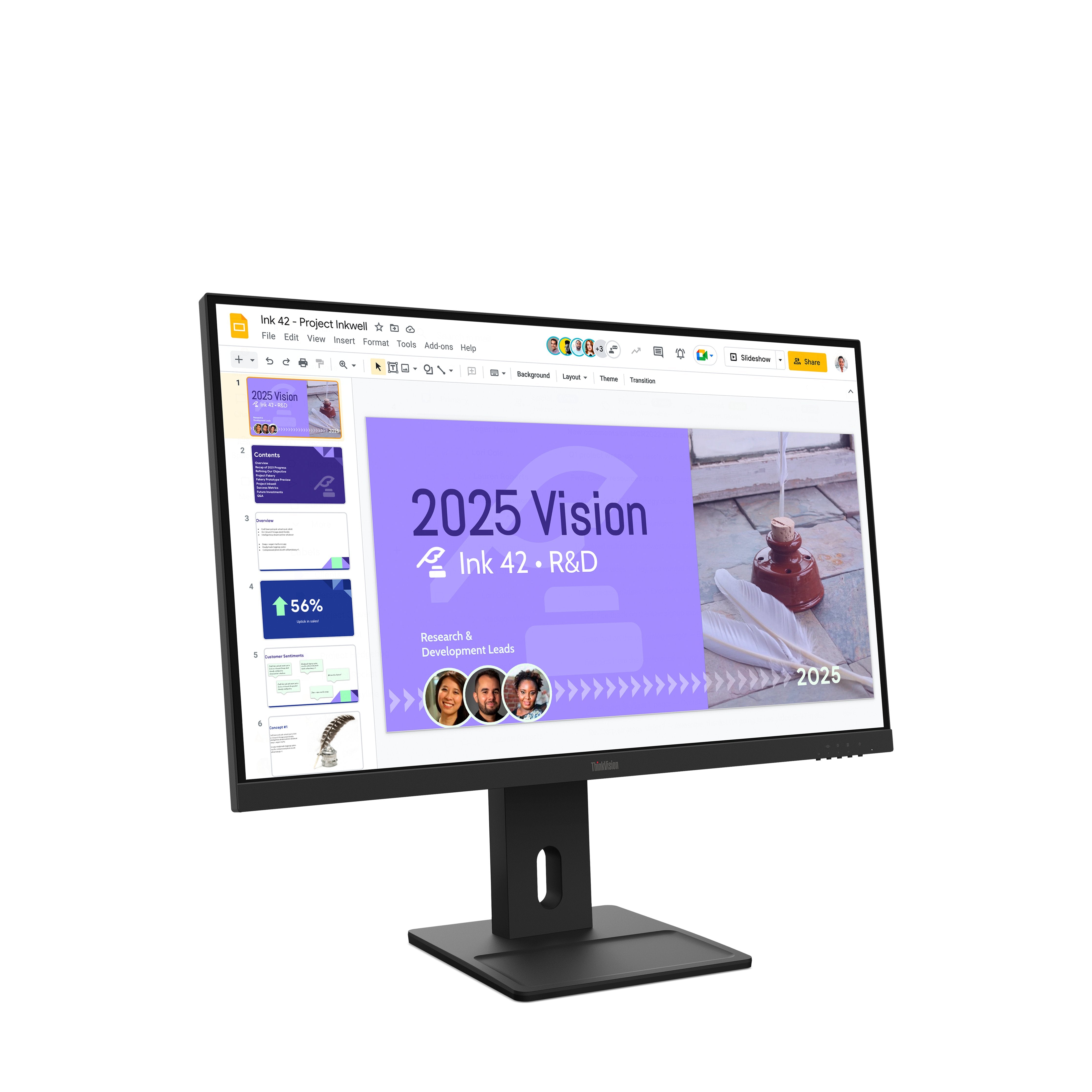 Lenovo Thinkvision E27q-40 Monitor Led 27" 2560 X 1440 Qhd @ 100 Hz Ips 350 Cd/M² 1500:1 4 Ms 2xhdmi Displayport Altavoces Negro Azabache