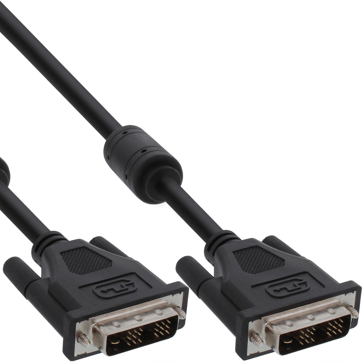 Cable Inline Dvi-D 24+1 Macho A Macho Dual Link 2 Bobinas De Ferrita 2m