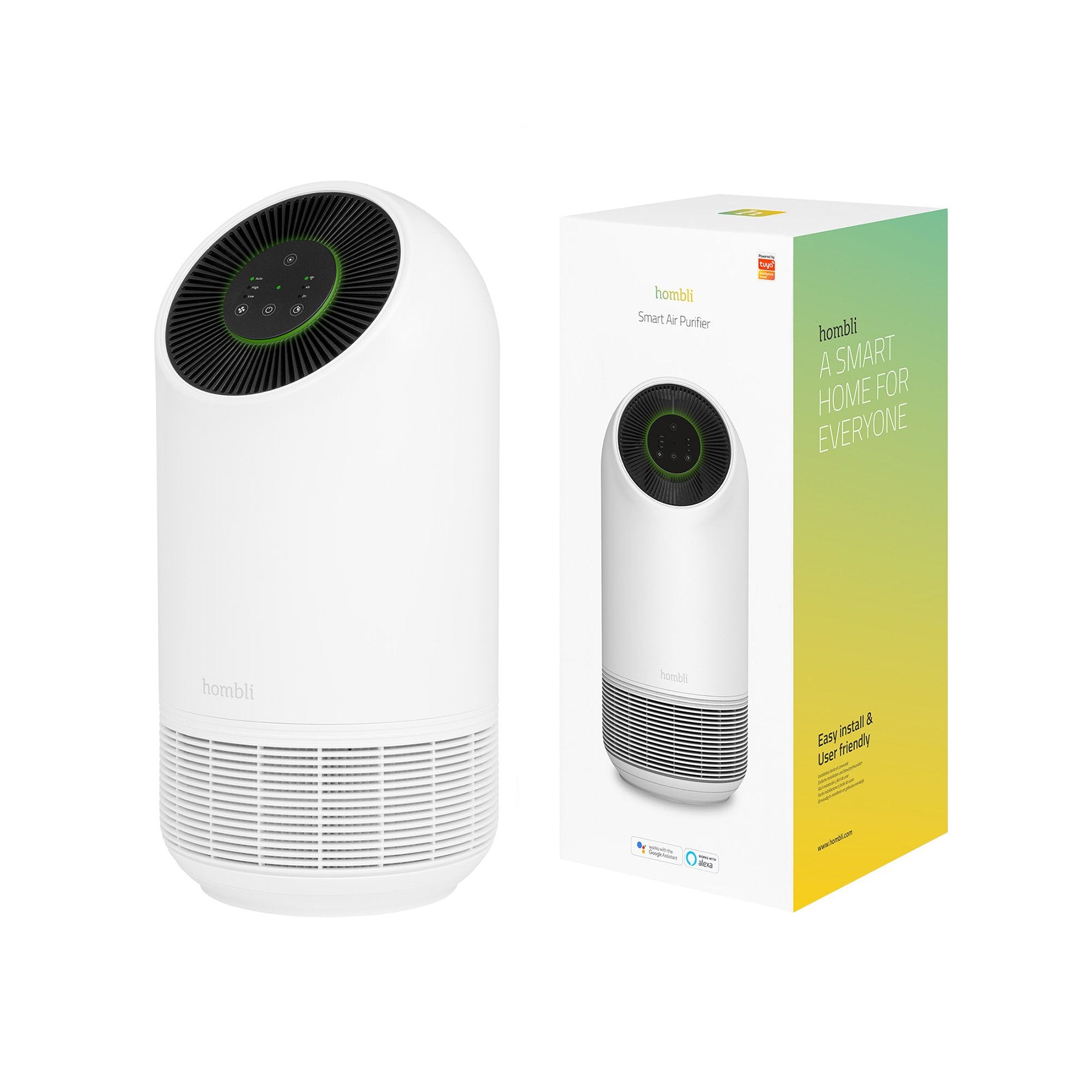 Purificador Hombli Hbap-0109  De Aire 25 M² 30 Db Negro, Blanco