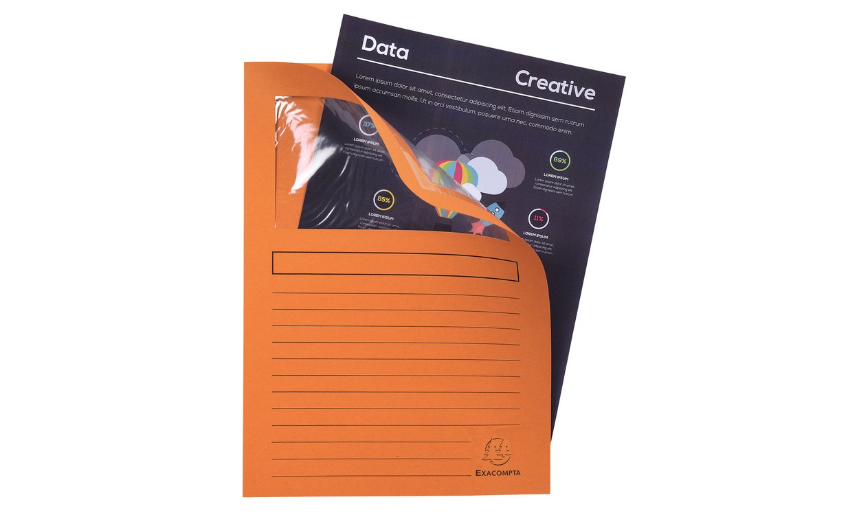 Exacompta Subcarpeta A4 Forever Con Ventana Naranja 120gr -100u-
