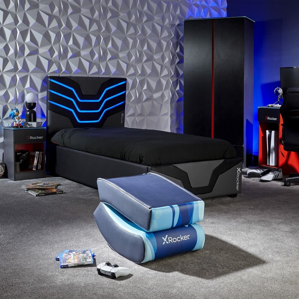 EAN 94338220858 - X Rocker 2022085 silla para videojuegos Silla gaming Asiento acolchado tapizado Azul imagen 3