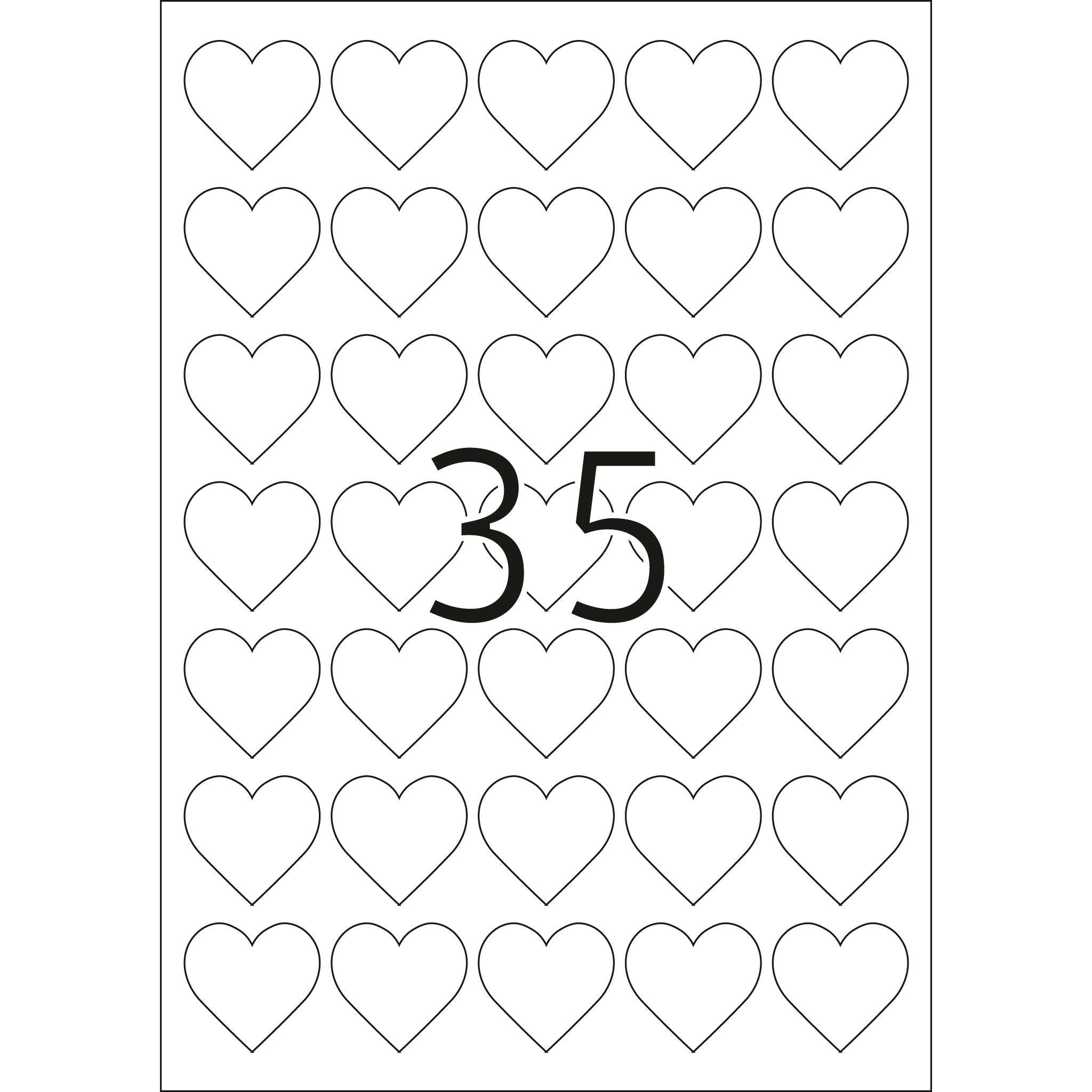 EAN 4008705107907 - HERMA 10790 etiqueta autoadhesiva Corazón Permanente Blanco 350 pieza(s) imagen 2