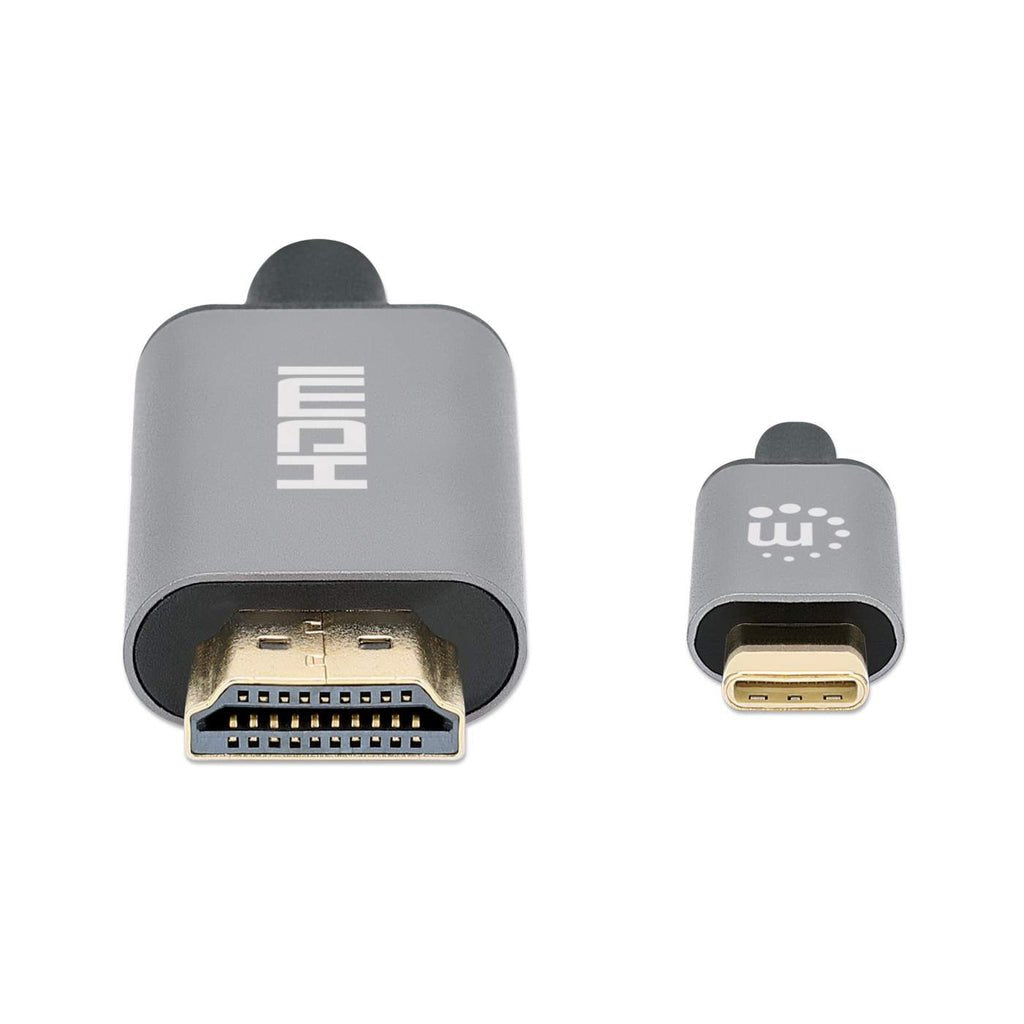 EAN 0766623153607 - Manhattan 153607 adaptador de cable de vídeo HDMI tipo A (Estándar) USB Tipo C Negro, Plata imagen 3