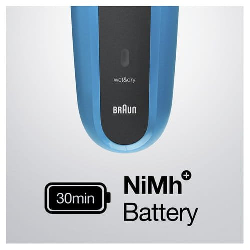 Braun Series 3 310s Afeitadora Eléctrica Recargable En Seco Y Húmedo, Azul