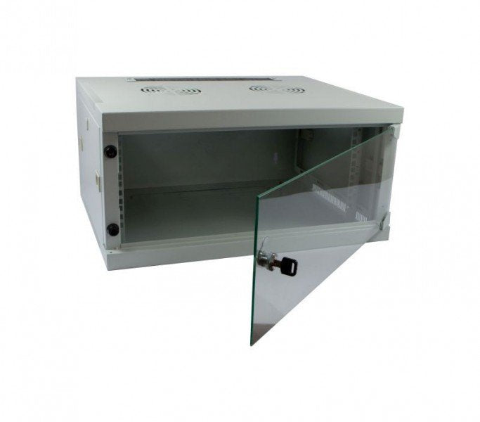 Allnet 19\"Wandgehäuse, 4he, 1-Teilig, T444/B541mm, Lichtgris, Smq-Serie,