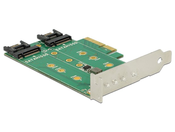 Delock 89518 Tarjeta Pci Express > 3 X Ranura M.2 - Factor De Forma De Perfil Bajo
