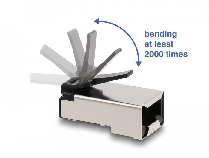 Rj45 Modularer Stecker Mit Robuster Rastnase Cat.6 Und Knickschutztülle 50er Set