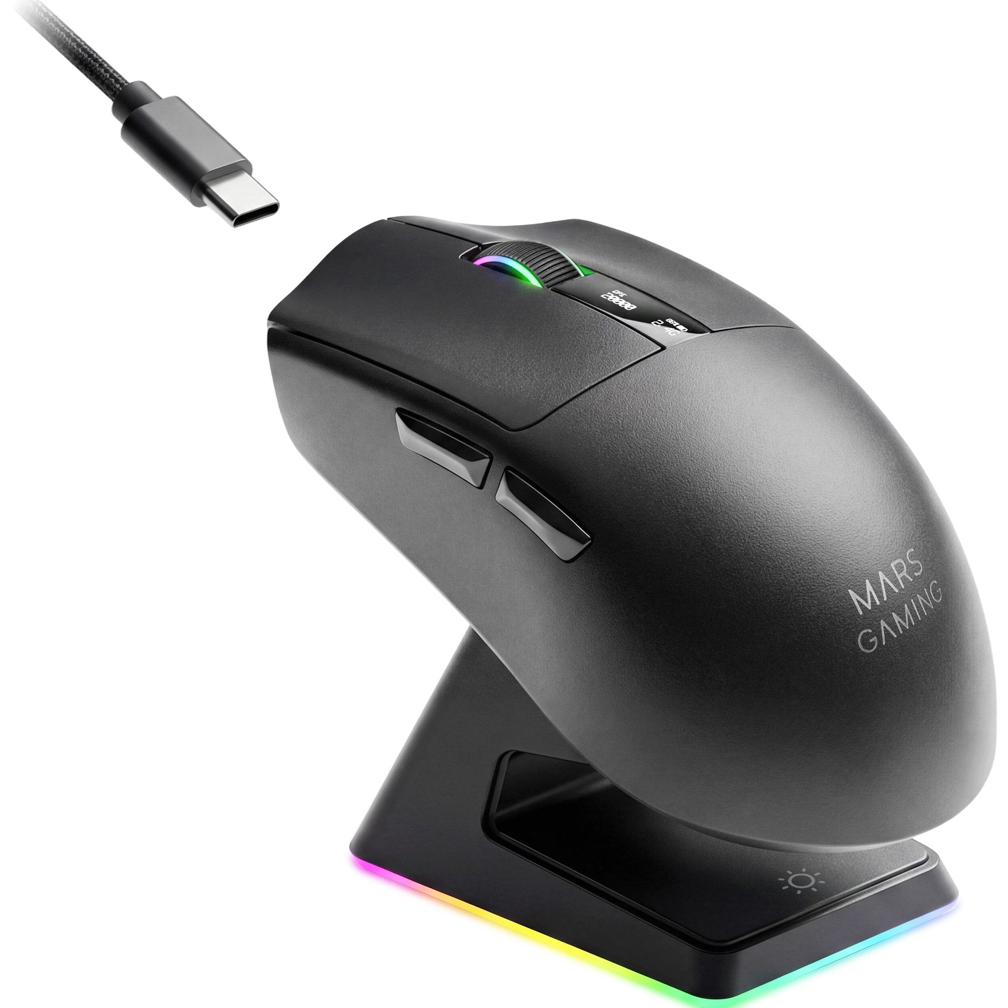 Raton Optico Wireless Mmwelite Negro Mars Gaming