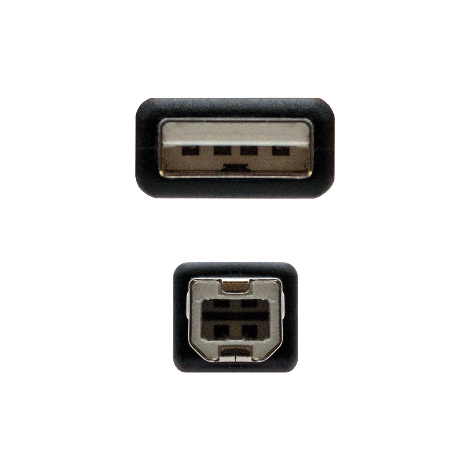 EAN 8433281003835 - Nanocable 10.01.0103-BK cable USB USB 2.0 1,8 m USB A USB B imagen 3