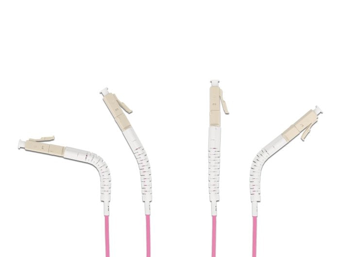 Delock Lwl Cable Lc Duplex A Lc Duplex Multimode Om4 Winkelbar 10 M