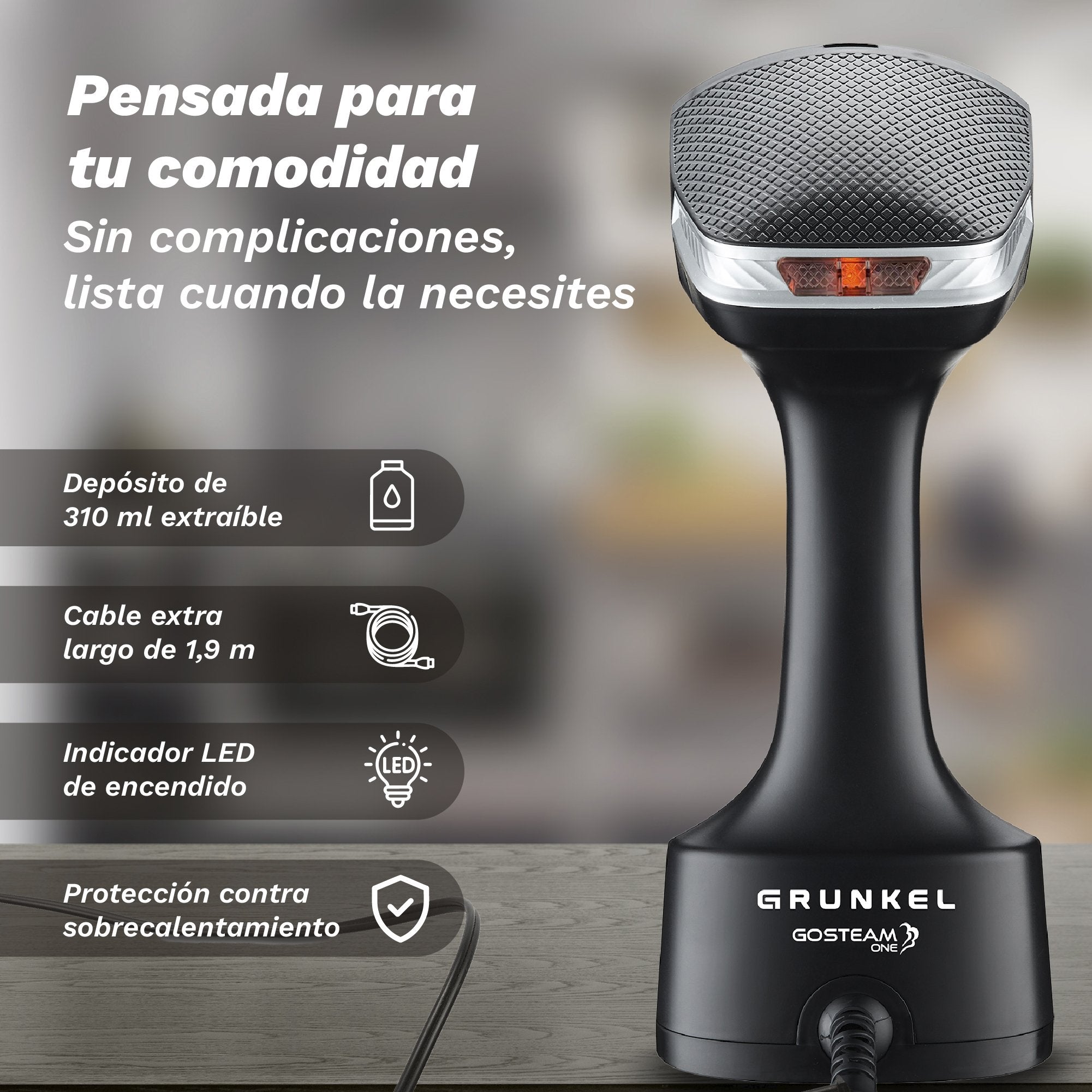 Plancha Vertical Grunkel Pv-1600gso 1600w Depósito 310ml