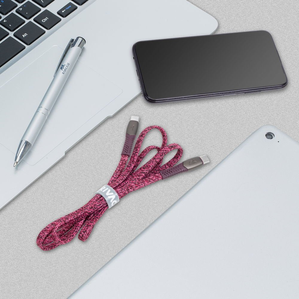 Cable Usb-C To Usb-C 1.2m/Red Ps6105 Rd12 Rivacase