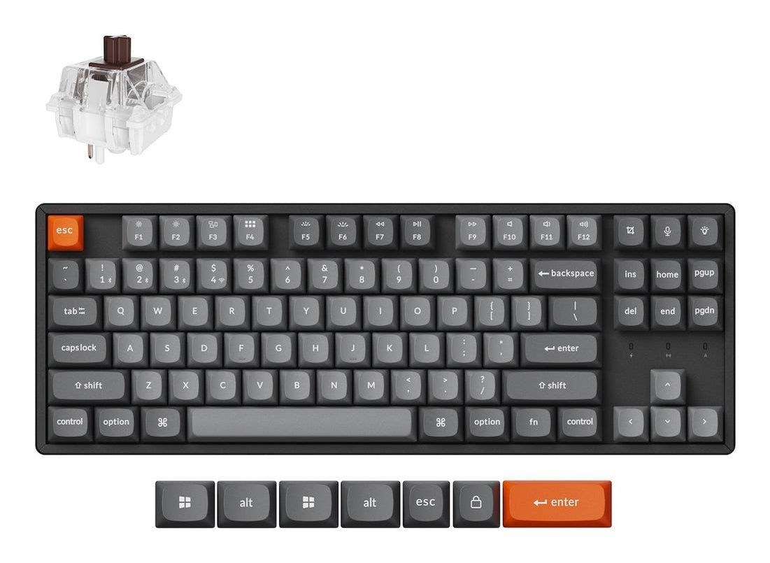 EAN 4895248881278 - Keychron K8 Max teclado Universal USB + RF Wireless + Bluetooth Negro imagen 1