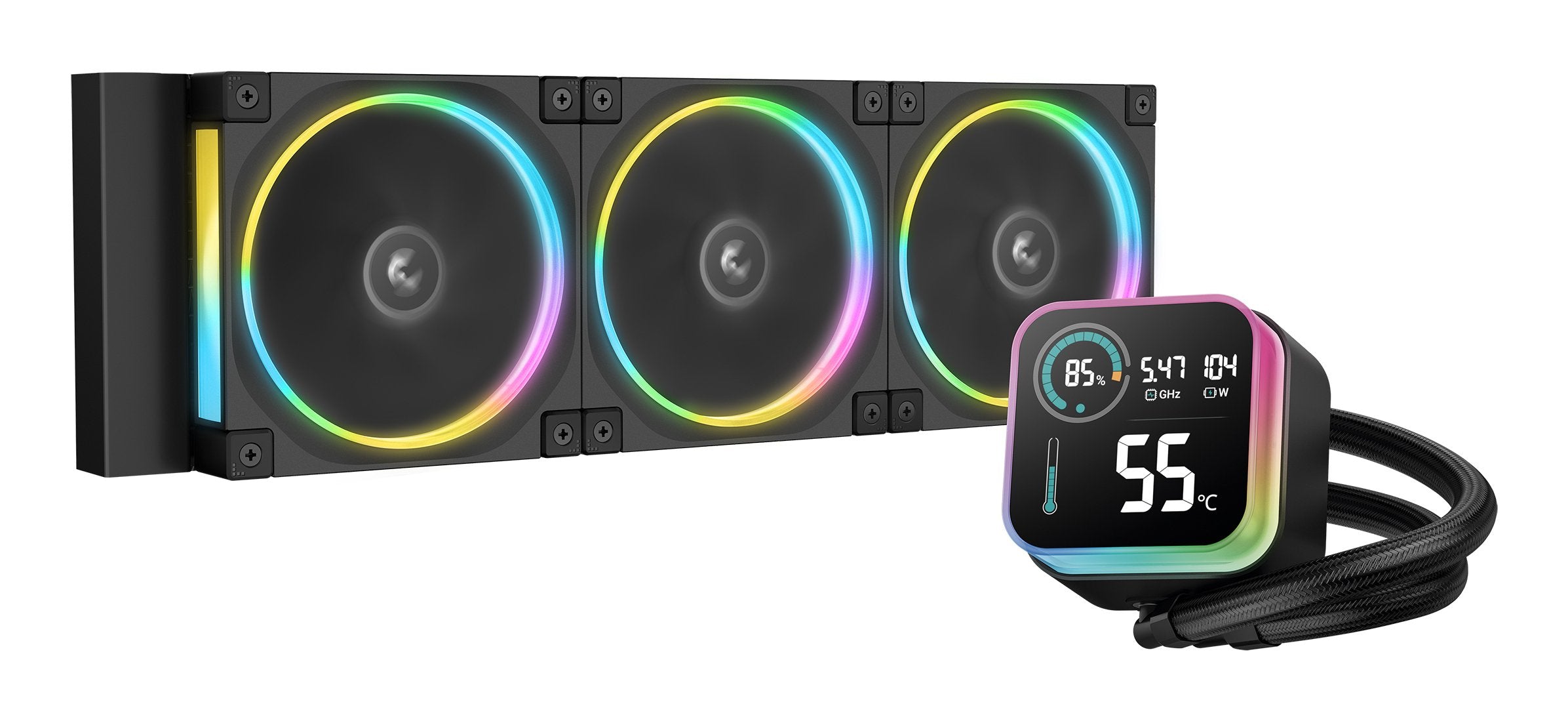 Refrigeración Liquida Cpu  Deepcool Lq360 Ultra Argb (Negro) R-Lq360-Bkasmc-G-1