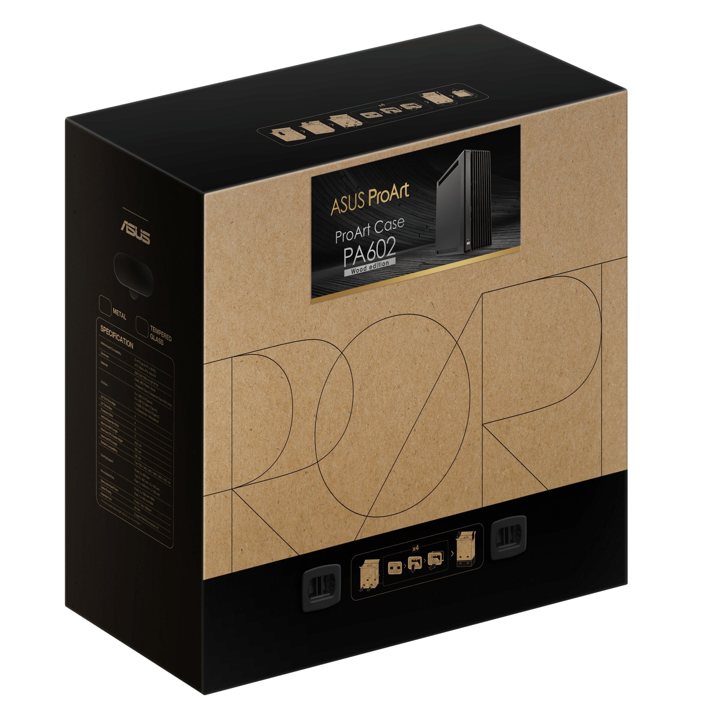 EAN 4711387664469 - ASUS ProArt PA602 Wood Edition – Metal Panel Midi Tower Negro imagen 17
