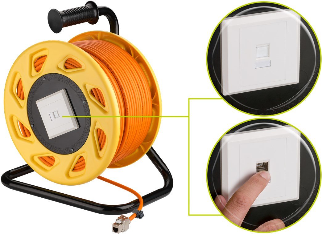 Goobay Cable De Red Cat7a 50m S/Ftp (S-Stp) Naranja