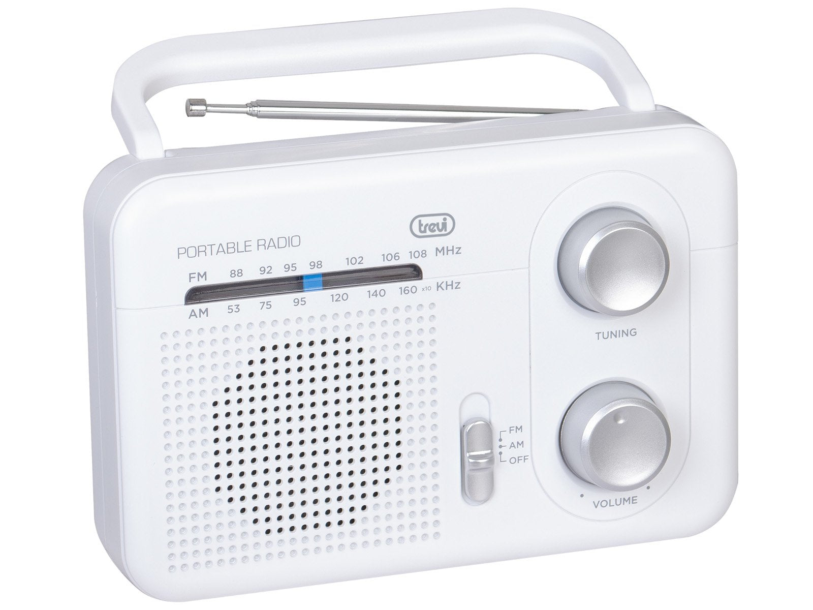 Radio Trevi Ra 7f64 Portable Am/Fm Radio White