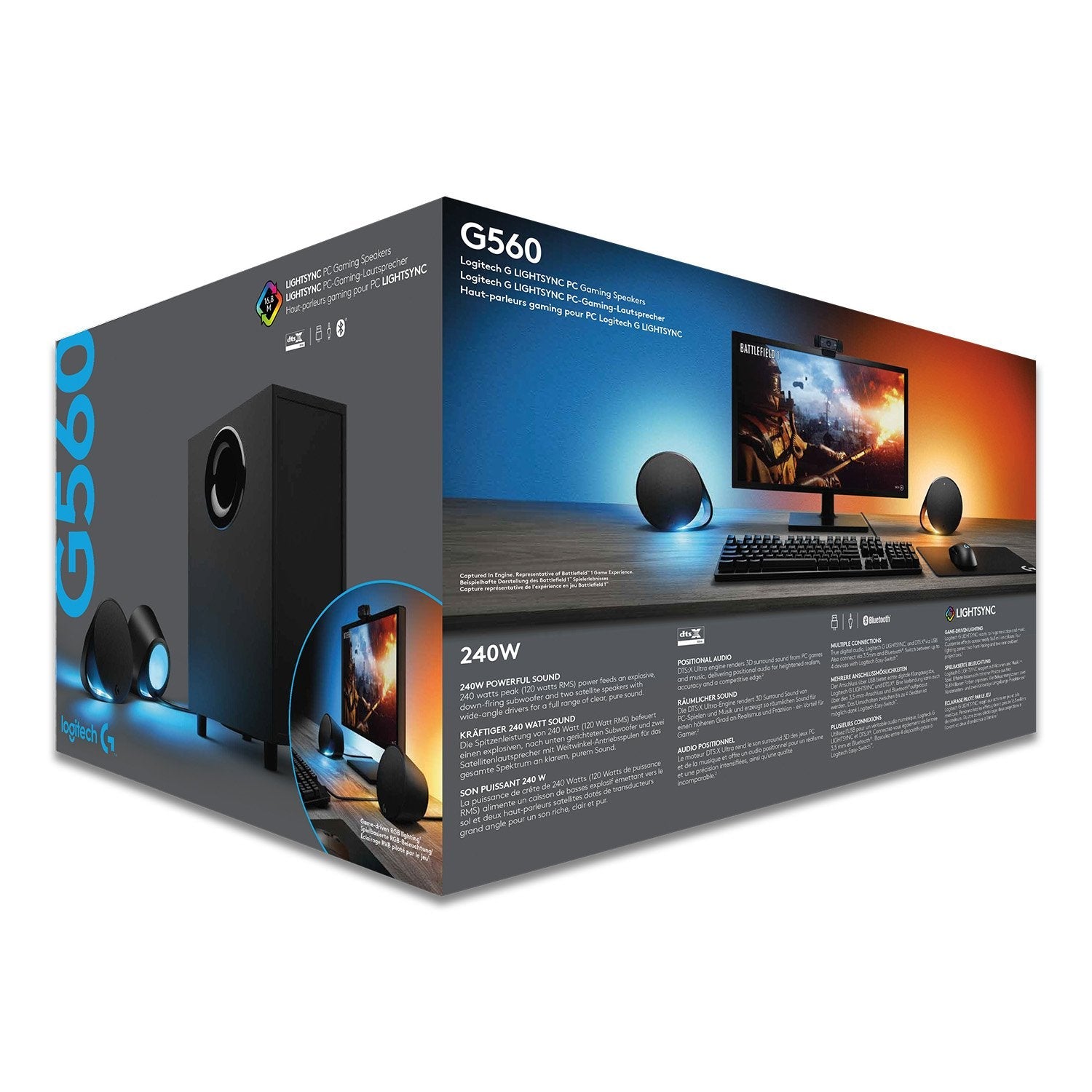 EAN 5099206076747 - Logitech G 980-001301 conjunto de altavoces 120 W PC/ordenador portátil Negro 2.1 canales 30 W Bluetooth imagen 32