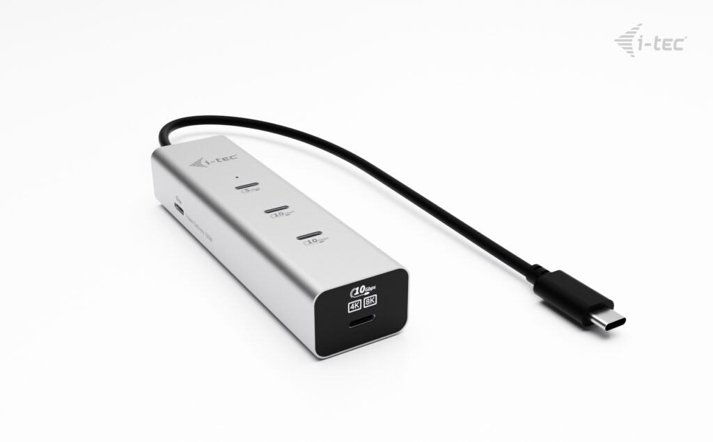 I-Tec Usb-C Charging Metal Hub 5port With Usb-C Video 8k 1xusb-C Video Data 1xusb-C Pd Data 1xusb-C 3.2 Gen1 2xusb-C 3.2 Gen2 Pd85w