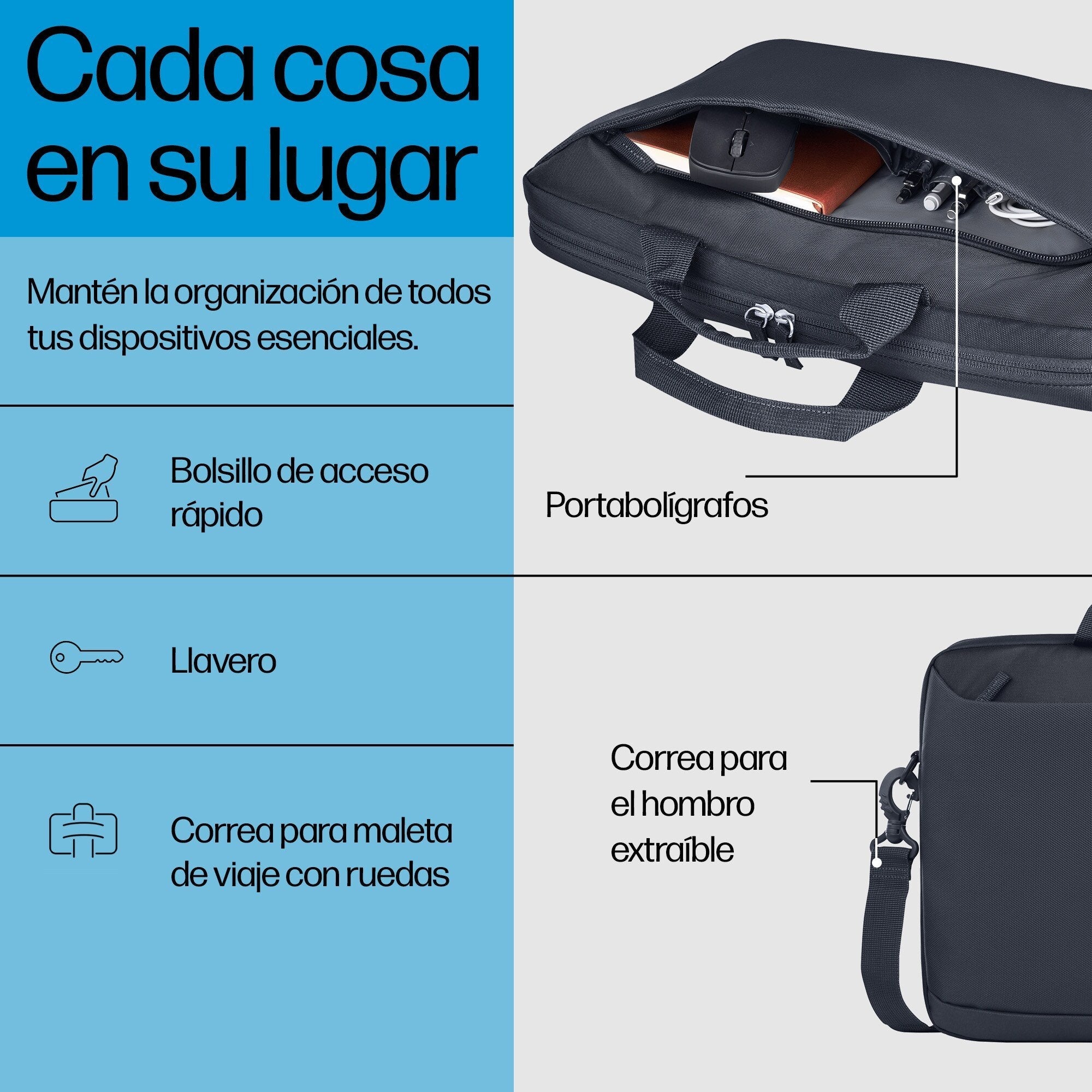 EAN 0198122602063 - HP Everyday 14 Odyssey Gray Laptop Briefcase 35,8 cm (14.1") Gris imagen 5