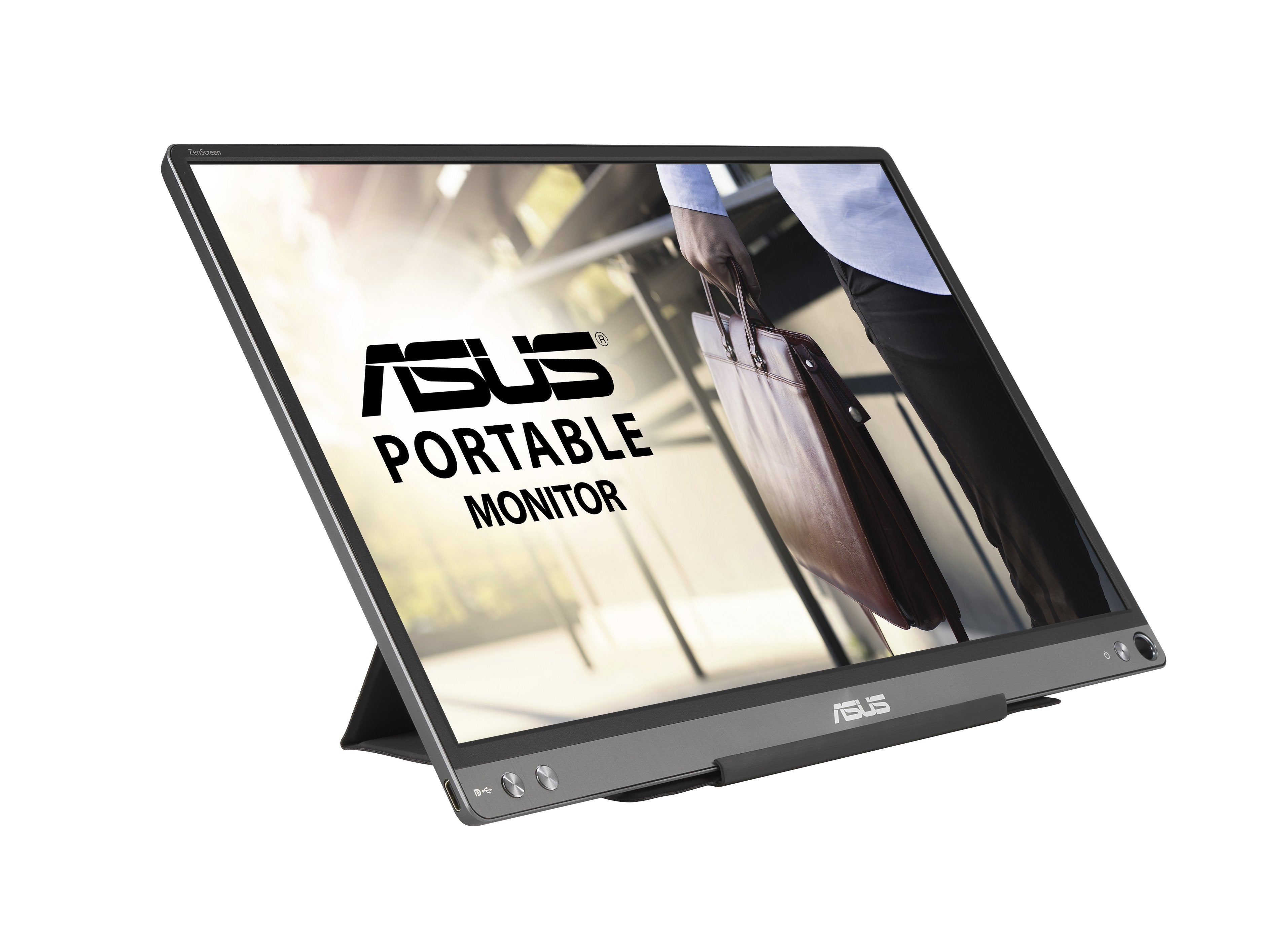 Monitor Portátil Asus Zenscreen Mb16ace 15.6' Full Hd Plata Y Negro