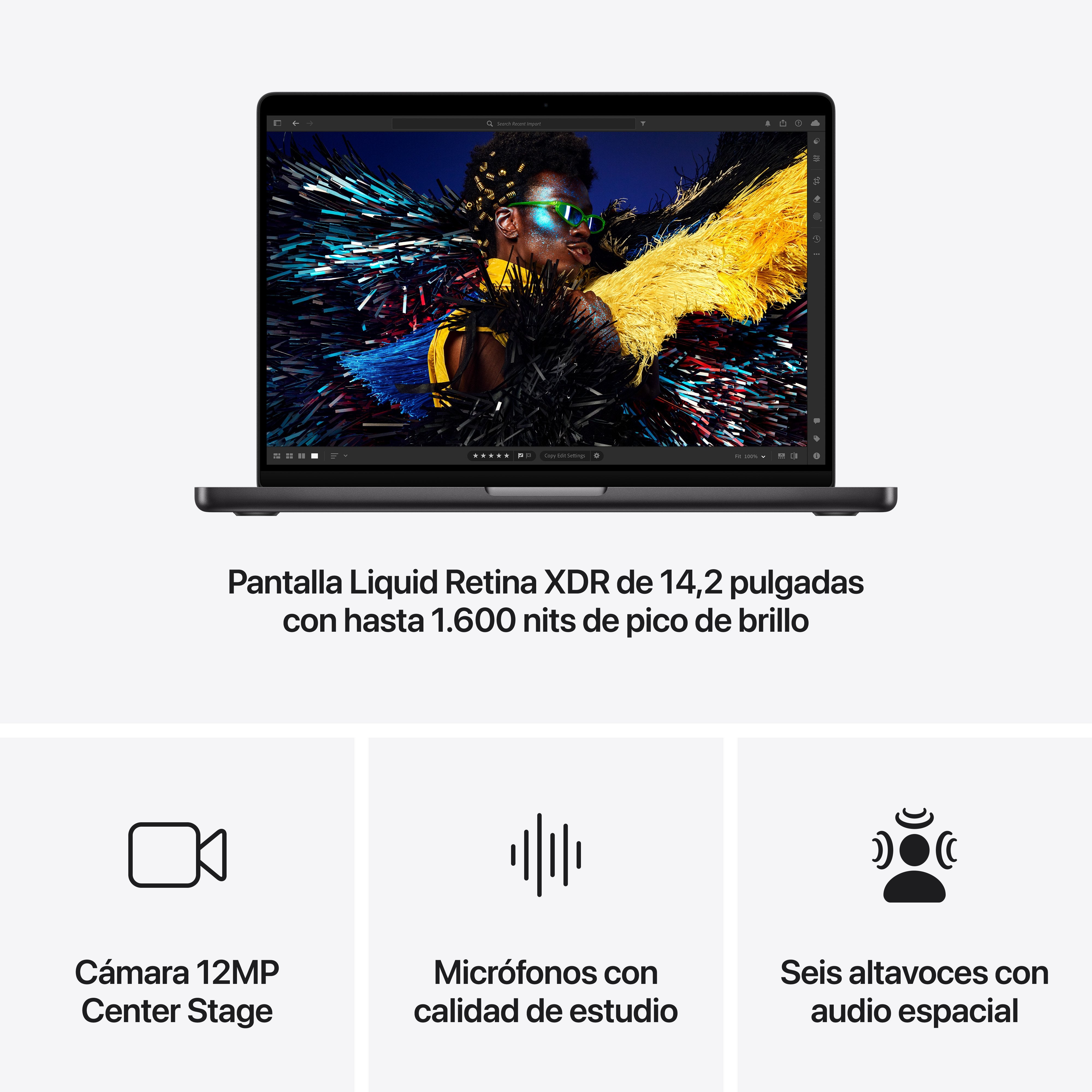 EAN 195949875014 - Apple MacBook Pro Apple M M4 Pro Portátil 36,1 cm (14.2") 24 GB 512 GB SSD Wi-Fi 6E (802.11ax) macOS Sequo imagen 6