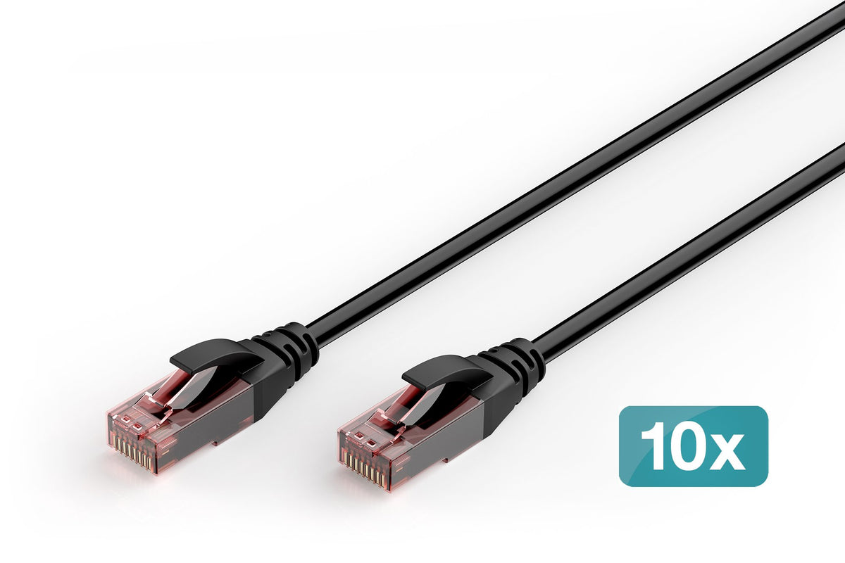 EAN 4016032508540 - Digitus DK-1617-030-OD-10 cable de red Negro 3 m Cat6 U/UTP (UTP) Alrededor imagen 1