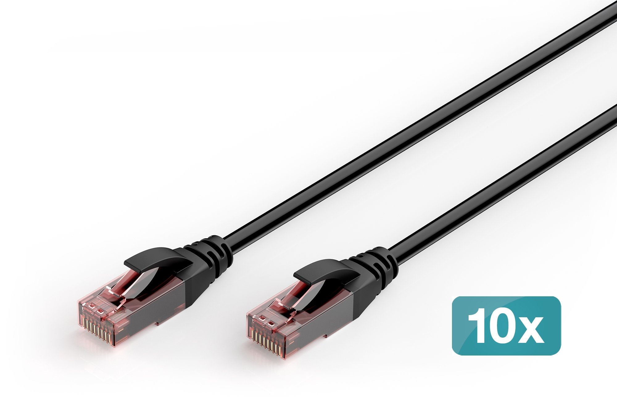 Digitus Cat 6 U/Utp Outdoor-Cable De Red, Pe, 10 Unidades, 10 M, Cat6, U/Utp (Utp), Rj-45, Rj-45, Negro