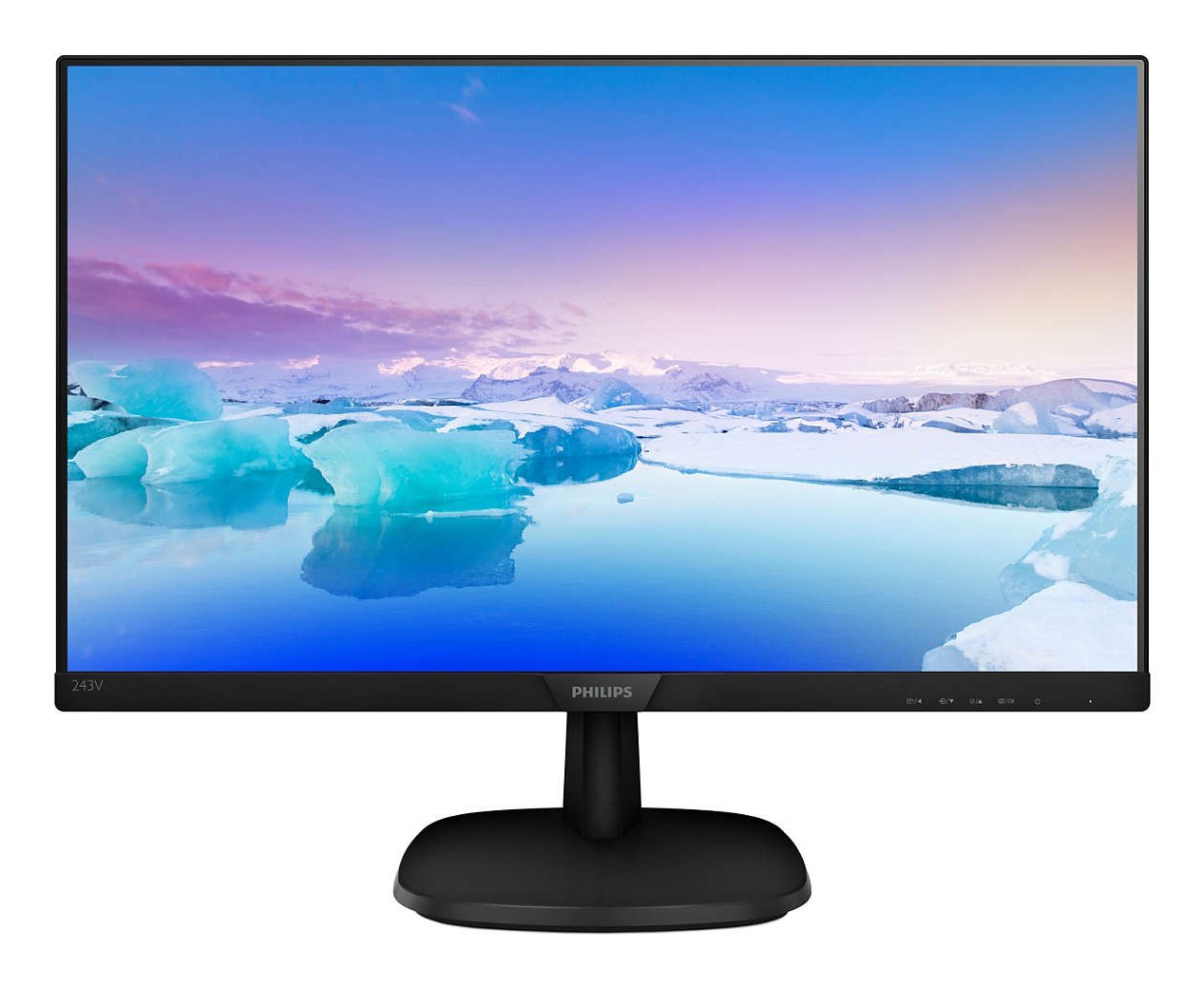 Monitor Philips 243v7qdsb 23.8' Full Hd Negro 250cdm2 Vga Dvi Hdmi