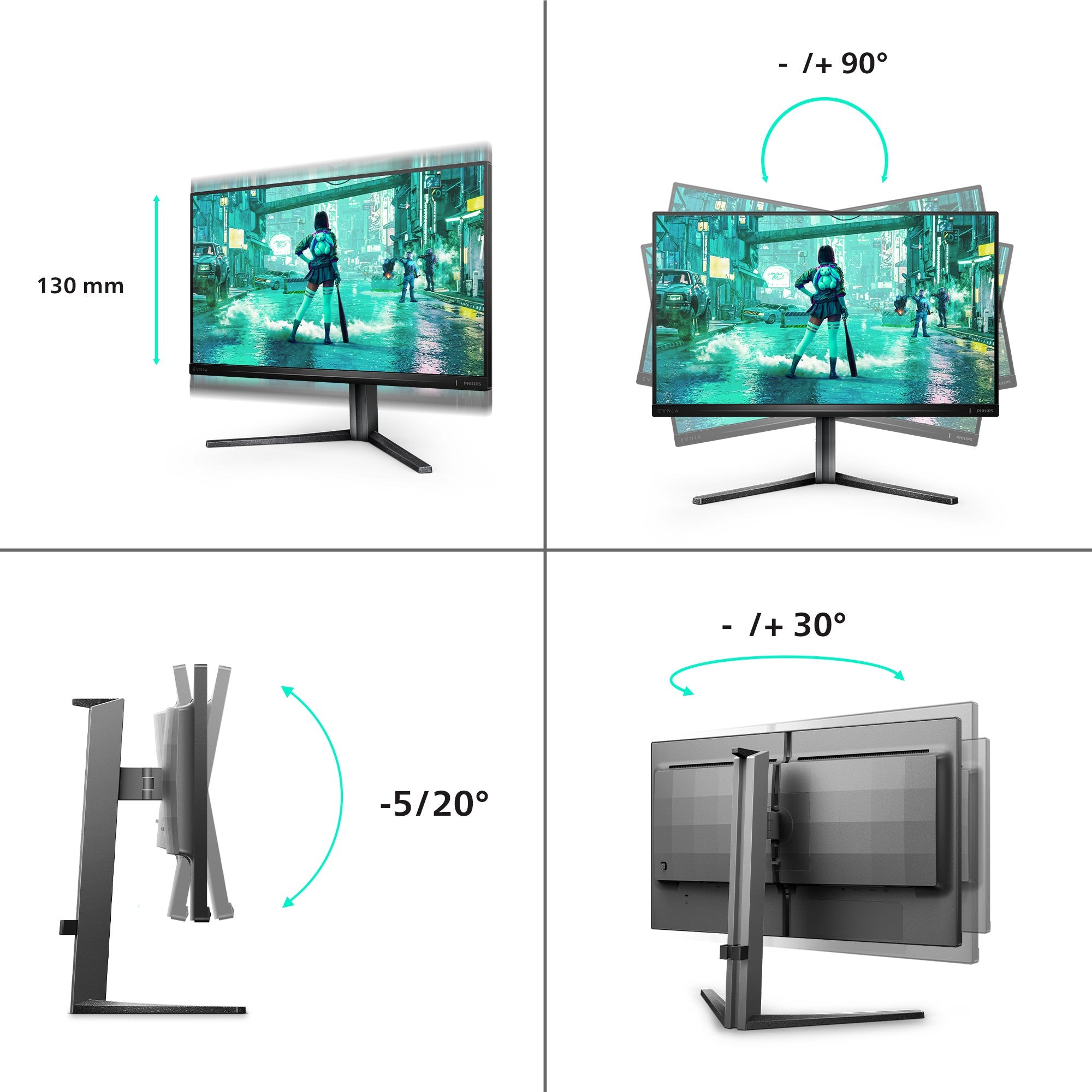 EAN 8721038004908 - Philips Evnia 3000 25M2N3200U/00 pantalla para PC 62,2 cm (24.5") 1920 x 1080 Pixeles Full HD LCD Negro imagen 3