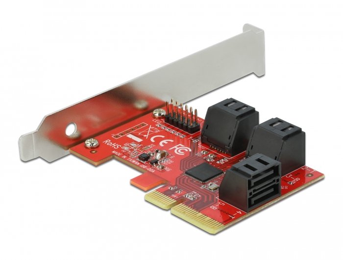Tarjeta Delock Sata Pci Express X4 De 6 Puertos - Factor De Forma De Perfil Bajo