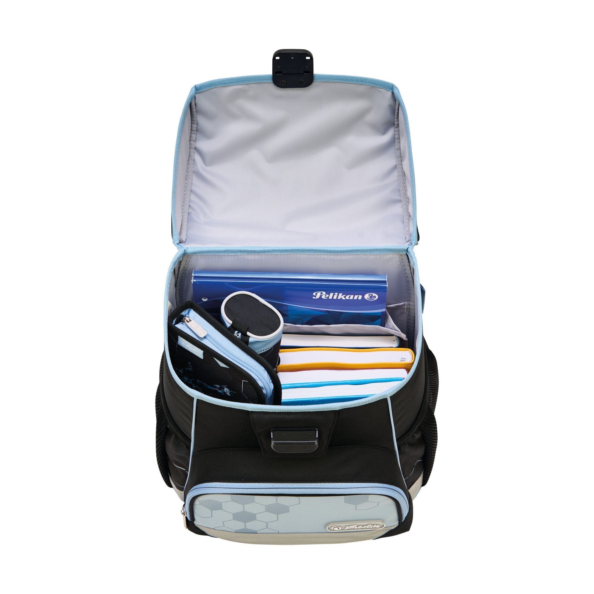 EAN 4008110399737 - Herlitz Loop Plus Cyber Soccer juego de mochila escolar Niño Poliéster Azul, Azul oscuro imagen 6