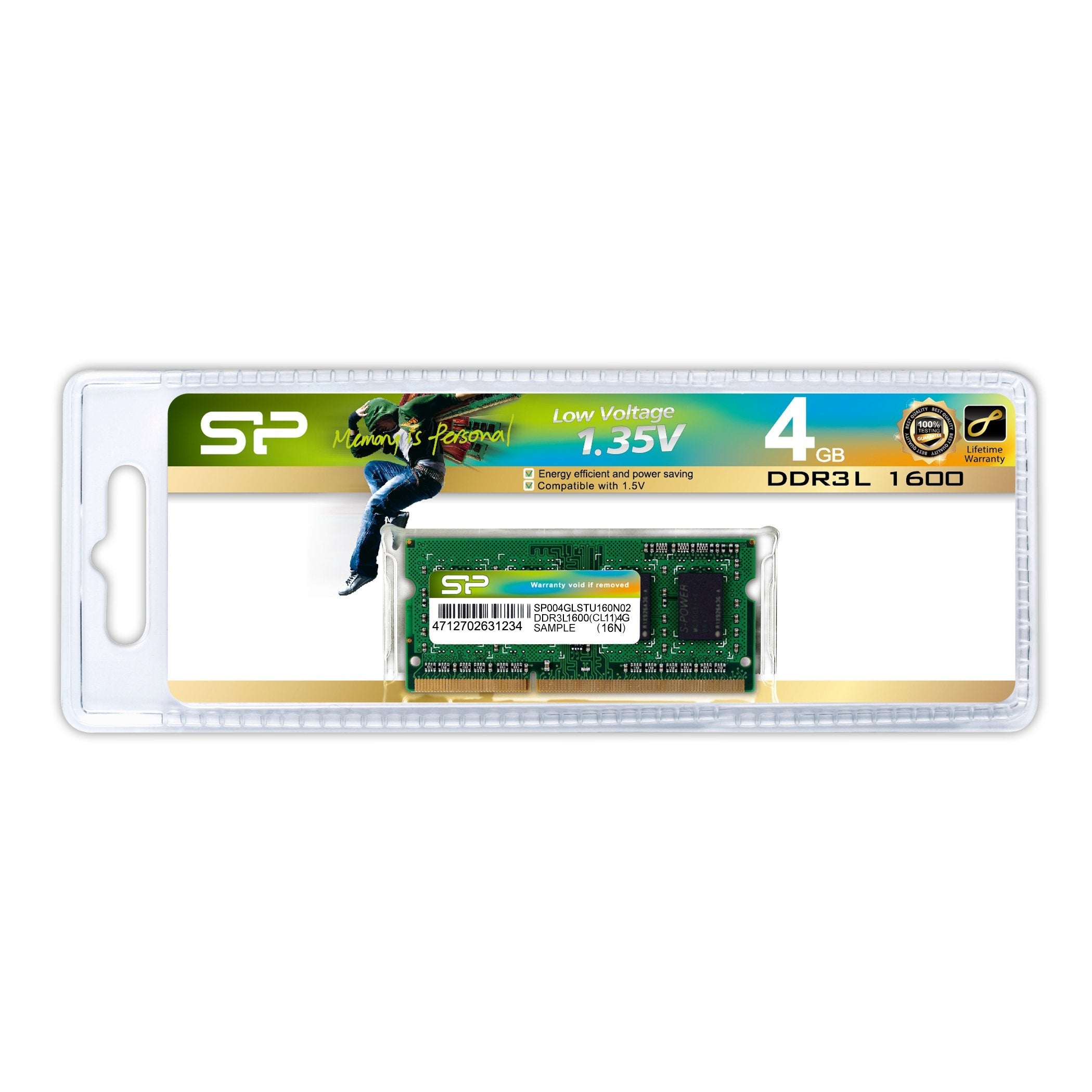 Memoria Silicon Power Ddr3 4gb 1600mhz Cl11 So-Dimm 1.35v Low Voltage