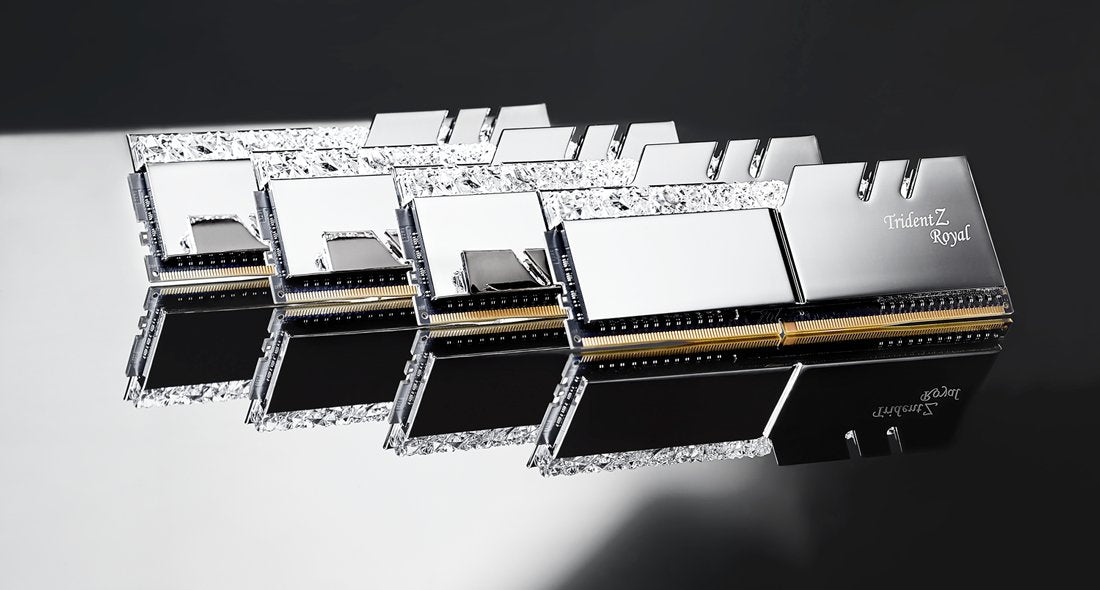 Memoria Ram G.Skill Tridentz Royal Silver Ddr4 128gb Kit 4x32gb 3200mhz  F4-3200c16q-128gtrs