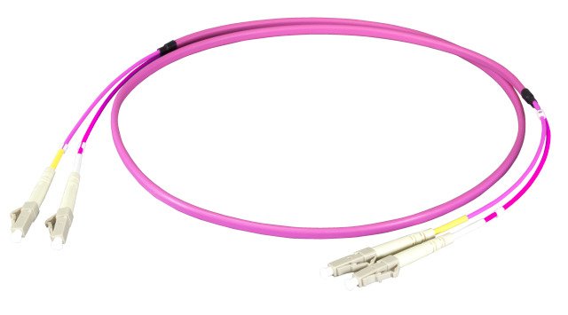 Efb Duplex Cable De Red Flat-Twin Lc-Lc Om4 1m Lszh 3x5mm Erikaviolett