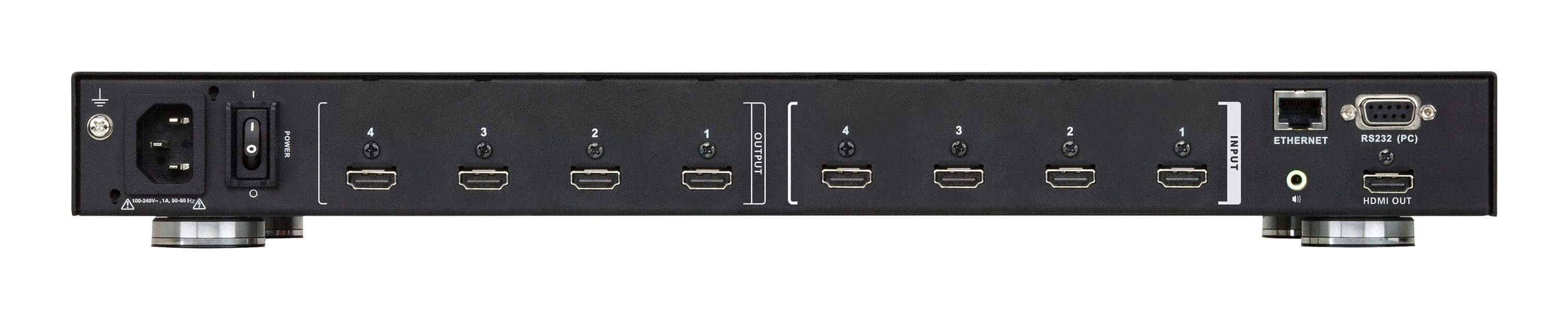 Matrix Switch Hdmi  4x4 Con Escalador, Y Audio Aten Vm5404ha