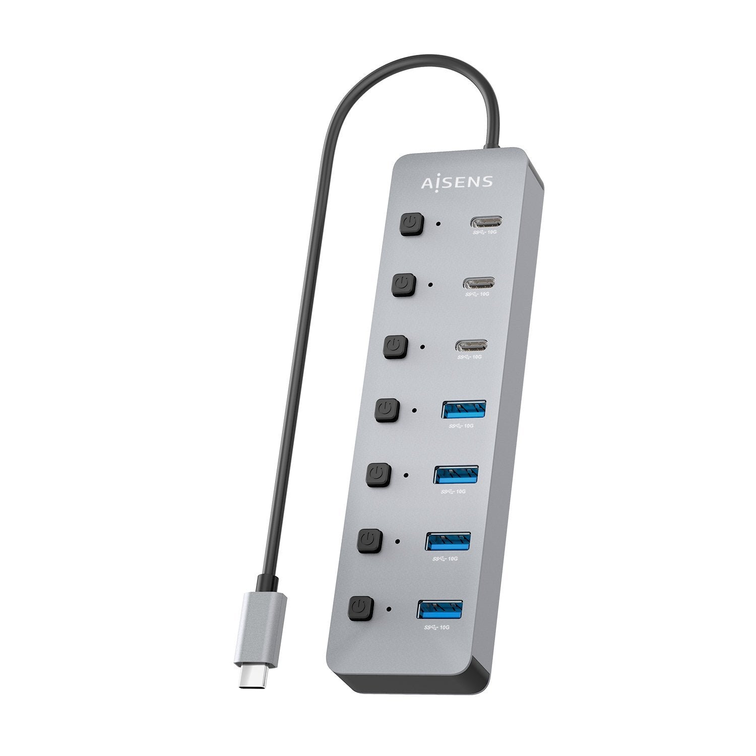 EAN 8435739905081 - AISENS ASUC-8P044-GR hub de interfaz USB 3.2 Gen 2 (3.1 Gen 2) Type-C 10000 Mbit/s imagen 3