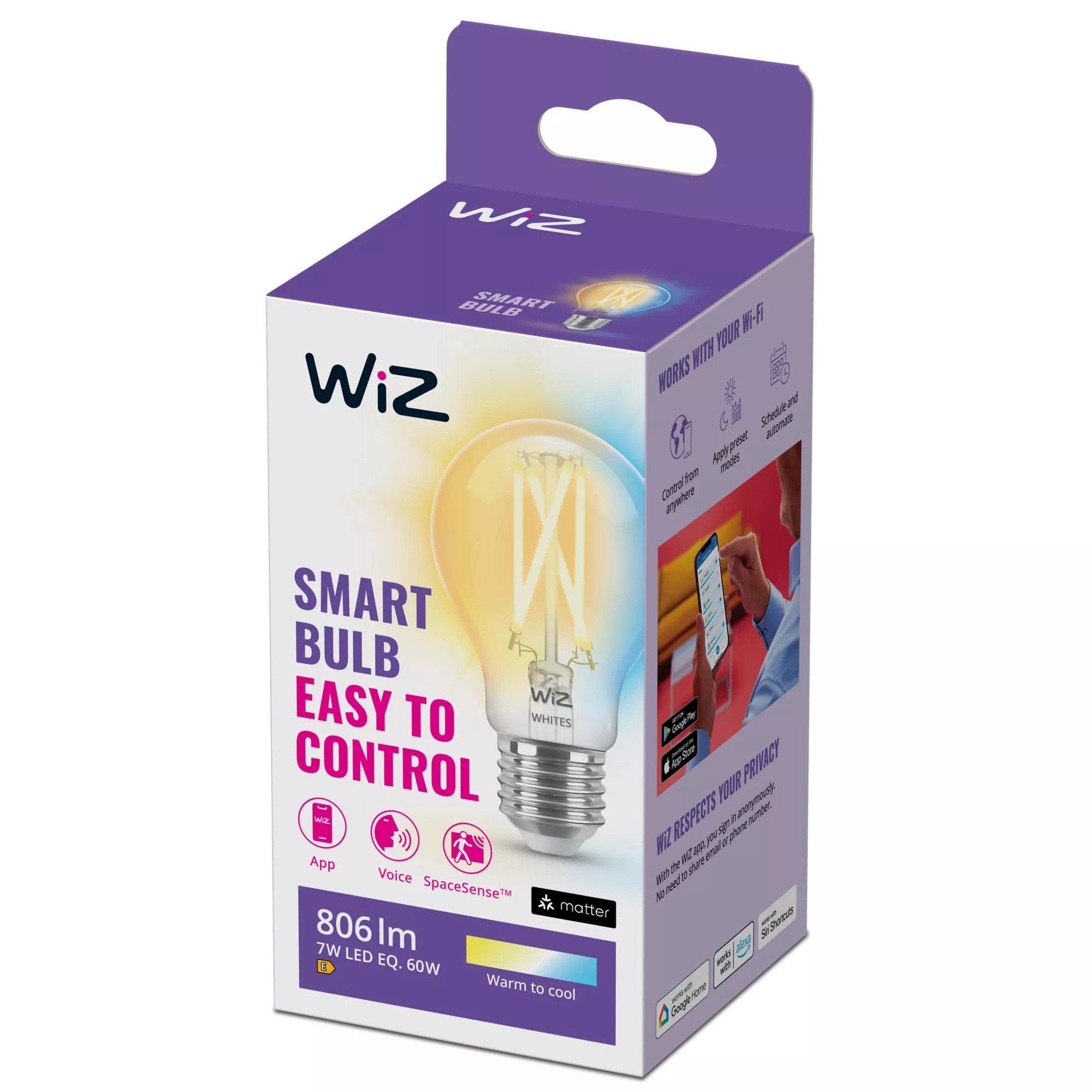 Wiz Bomb Fill 60w  E27 27k-65k Wi-Fi