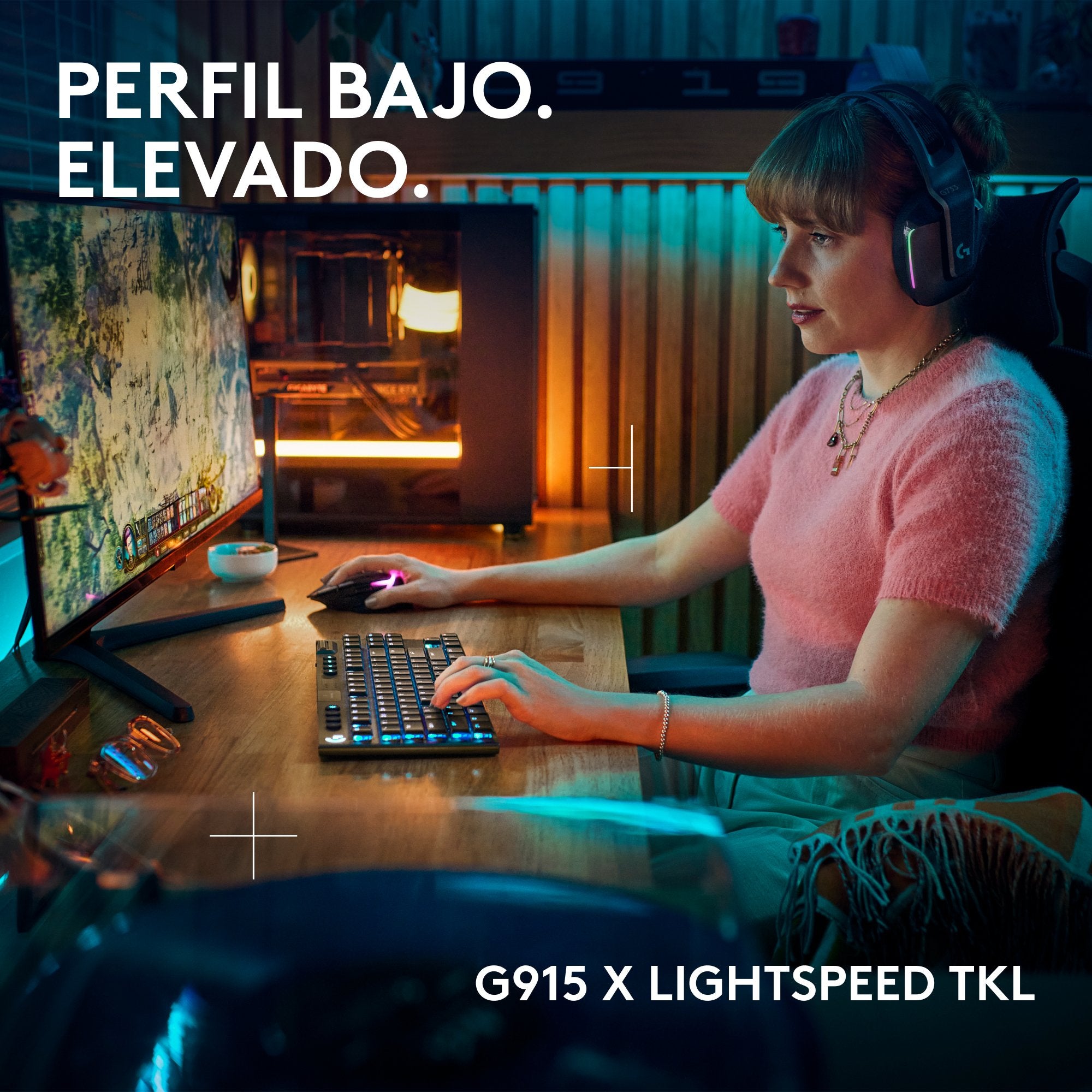 EAN 5099206121775 - Logitech G G915 X LIGHTSPEED TKL teclado Juego USB + RF Wireless + Bluetooth QWERTY Español Negro imagen 2