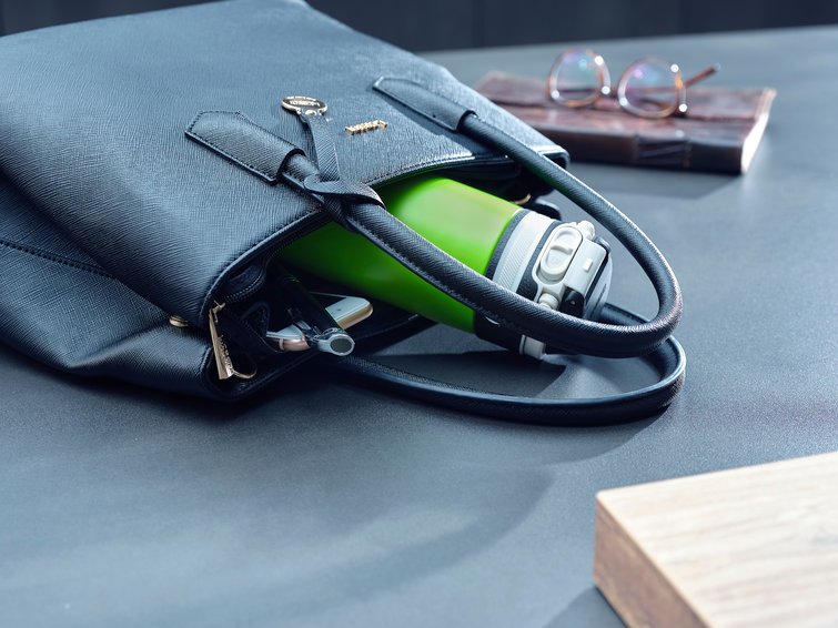 Leifheit 03249 Taza De Viaje 350 Ml Negro, Verde Acero Inoxidable