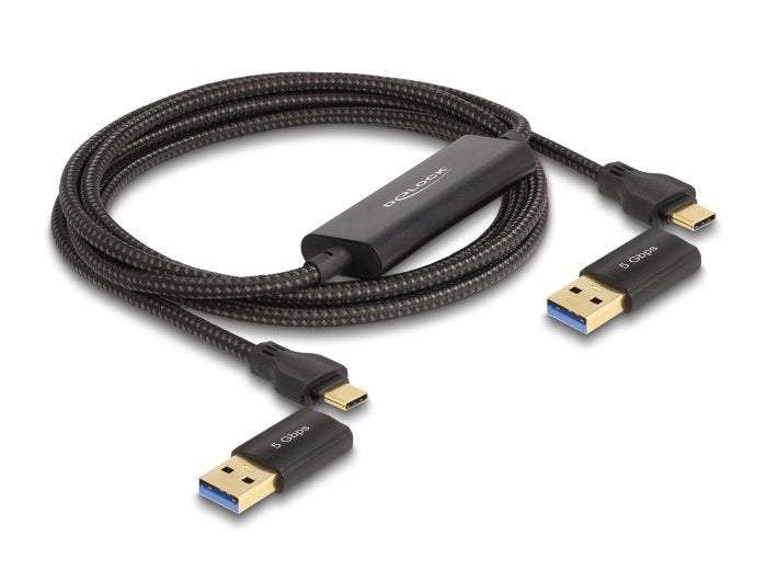 Delock 83014 Usb Type-C 5 Gbps Cable De Enlace De Datos + Interruptor Km De 2 M